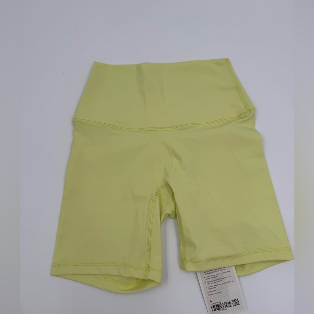 Lululemon Neon Yellow High-Waisted Shorts - Picture 5 of 5